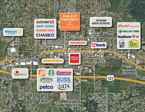 520 W Washington St, Sequim, WA - AERIAL  map view
