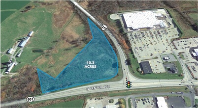 N Center (PA-601) Ave, Somerset, PA - AERIAL  map view