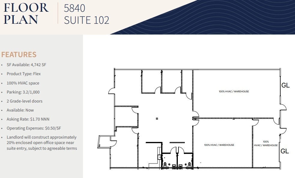 5860 El Camino Real, Carlsbad, CA for lease Floor Plan- Image 1 of 2