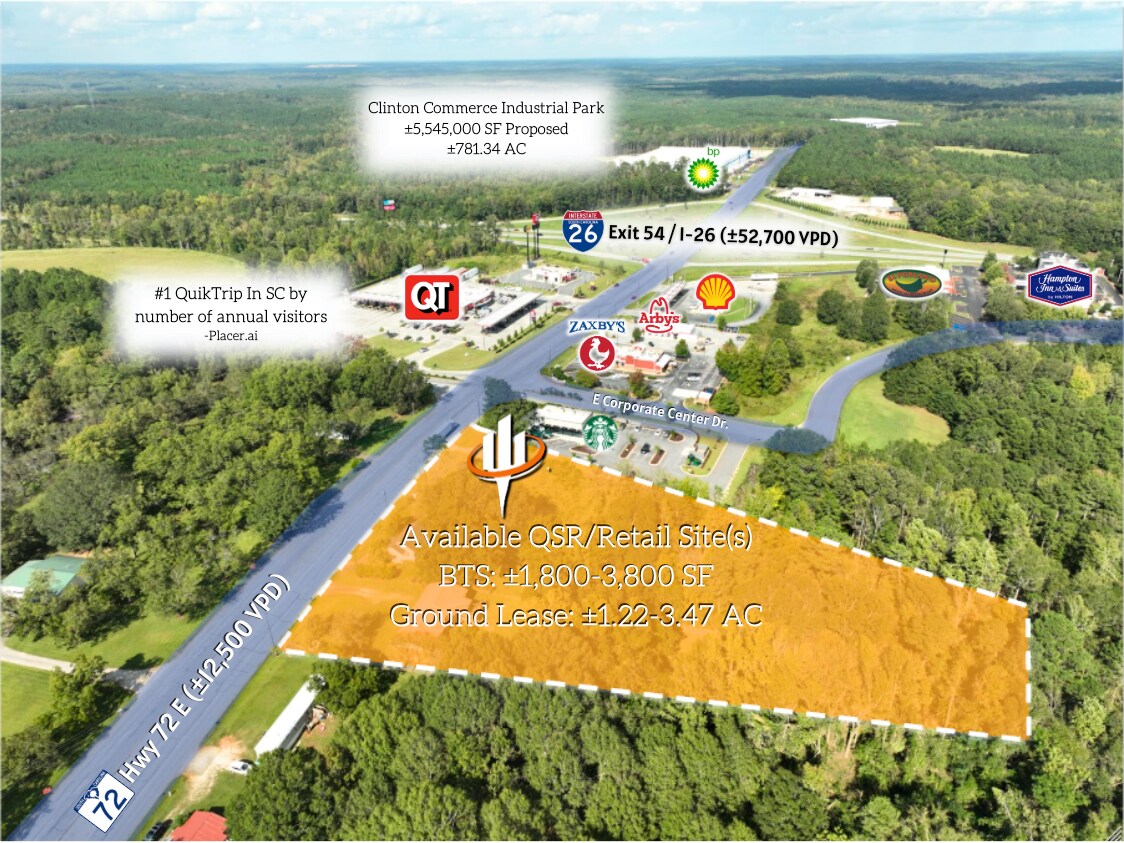 18812 Highway 72 E, Clinton, SC for sale Aerial- Image 1 of 1