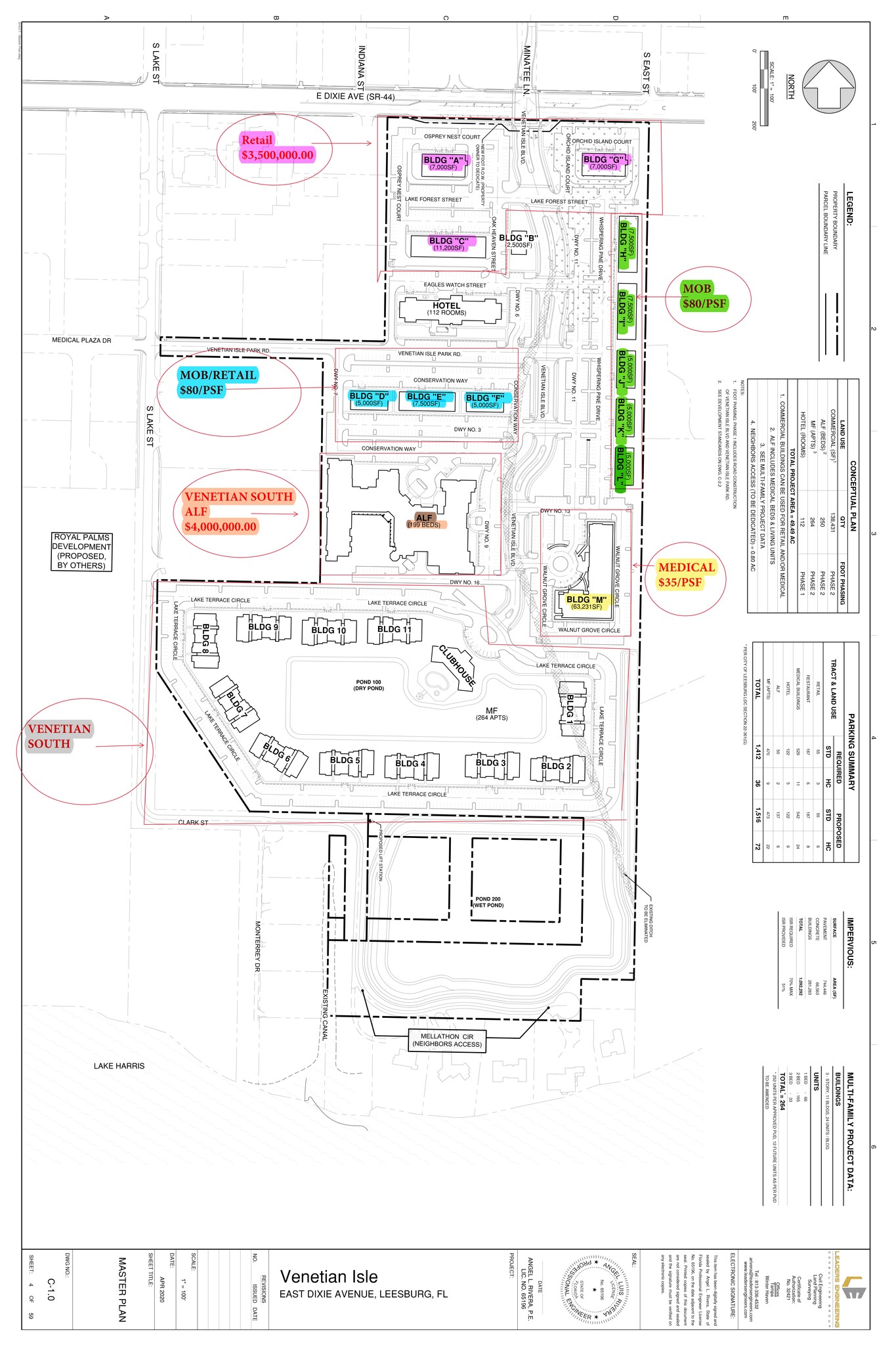 Venetian Isles Road park, Leesburg, FL for lease Site Plan- Image 1 of 3