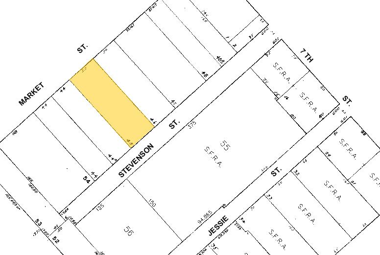 1133-1139 Market St, San Francisco, CA for lease - Plat Map - Image 2 of 7