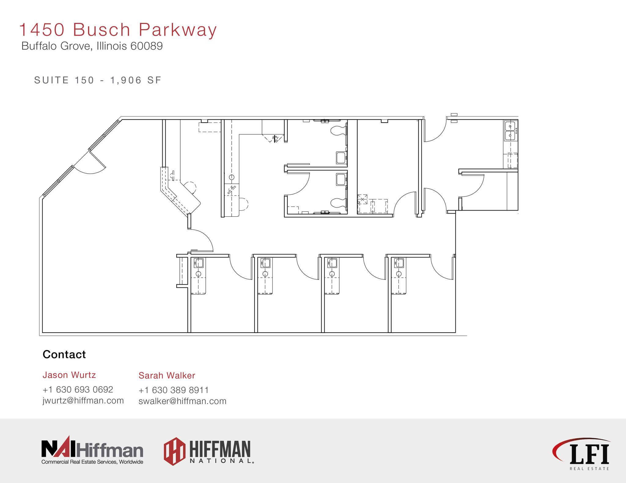 1450 Busch Pky, Buffalo Grove, IL for lease Floor Plan- Image 1 of 2