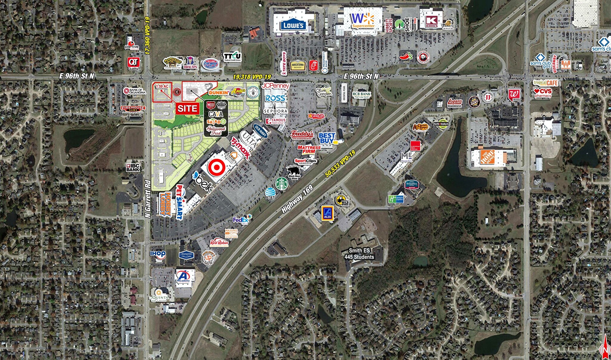 Owasso Retail - Hard Corner Pad, Owasso, OK for sale Aerial- Image 1 of 1