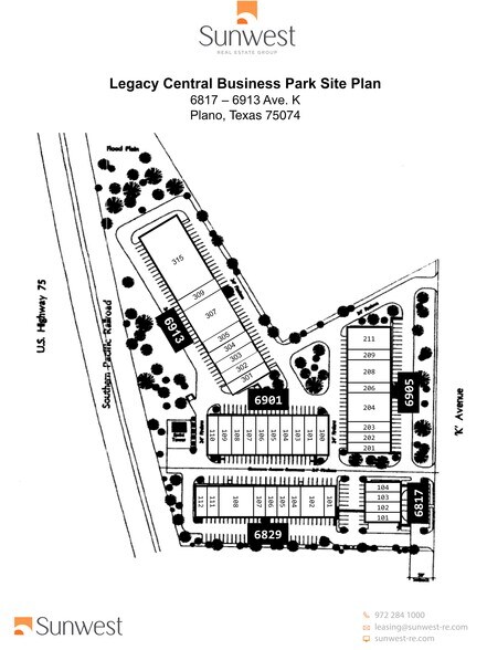 6901 K Ave, Plano, TX for lease - Site Plan - Image 1 of 7