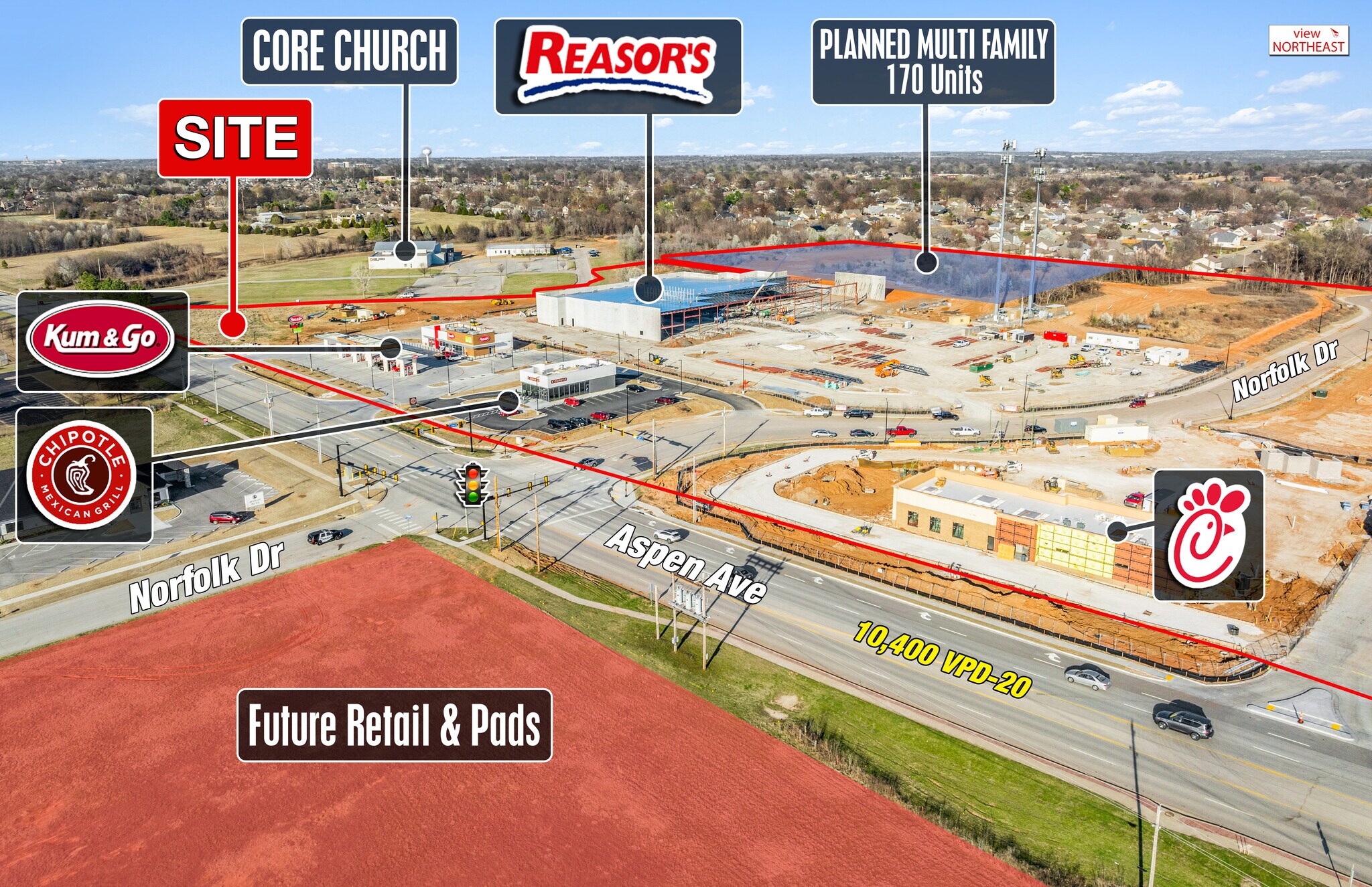 NEQ of Aspen Ave & Creek Turnpike, Broken Arrow, OK for sale Building Photo- Image 1 of 1