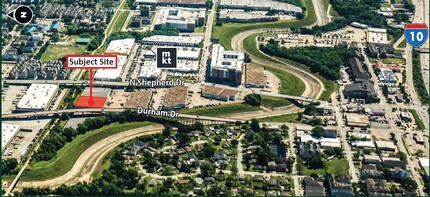 651 N Shepherd Dr, Houston, TX - aerial  map view