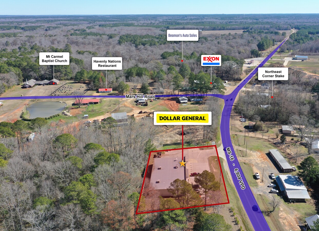 3073 Highway 16 E, Carthage, MS 39051 Dollar General