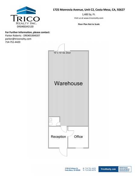 1725 Monrovia Ave, Costa Mesa, CA for lease - Floor Plan - Image 3 of 4