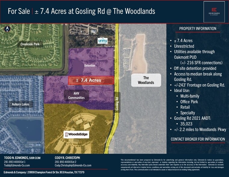 Gosling Road, Spring, TX 77389 ± 7.4 Acres at Gosling Rd The