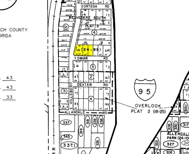 1225 Omar Rd, West Palm Beach, FL for lease - Plat Map - Image 2 of 2