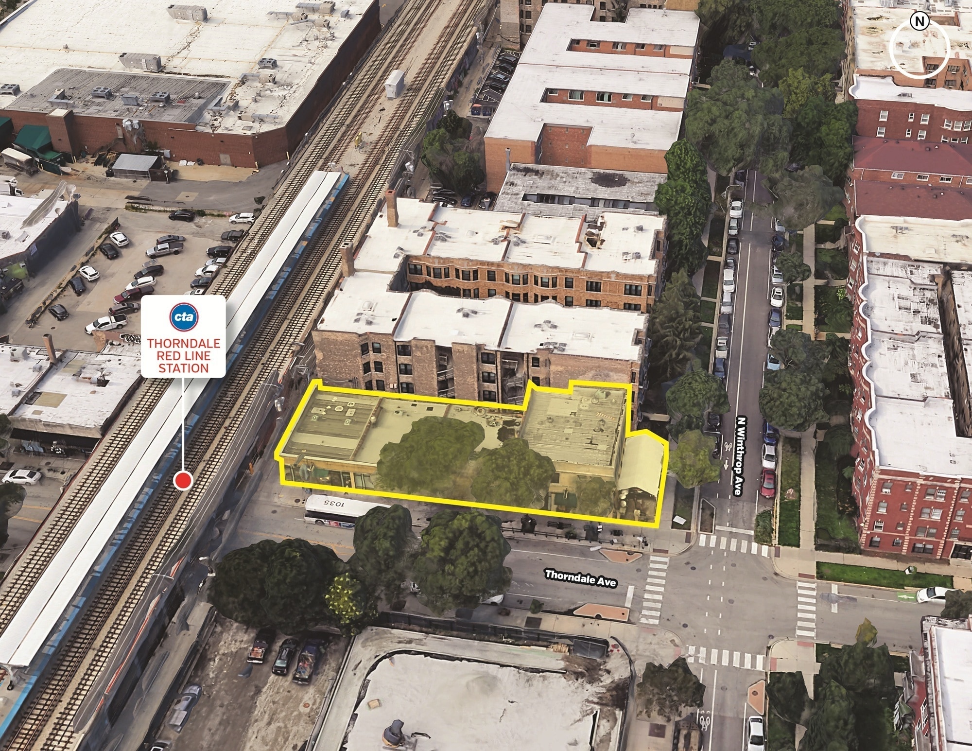 1100-1112 W Thorndale Ave, Chicago, IL for lease Aerial- Image 1 of 8