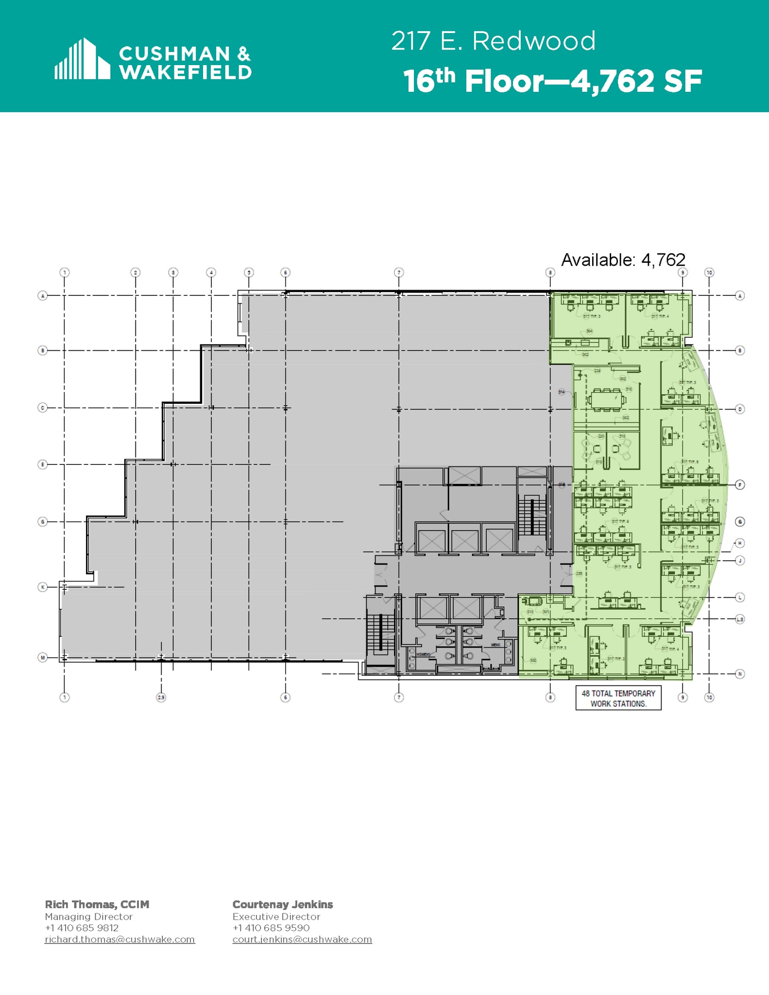 217 E Redwood St, Baltimore, MD for lease Floor Plan- Image 1 of 1