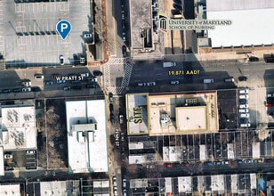 663 W Pratt St, Baltimore, MD - AERIAL  map view