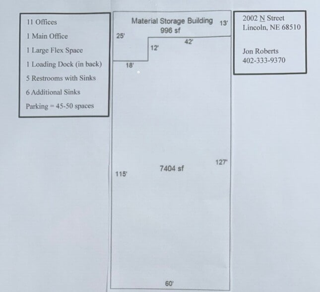 2002 N St, Lincoln, NE for lease - Floor Plan - Image 3 of 3