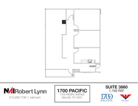 1700 Pacific Ave, Dallas, TX for lease Floor Plan- Image 1 of 2