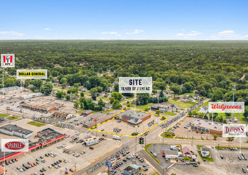 3521-3527 Canfield Rd, Youngstown, OH for lease - Aerial - Image 2 of 4