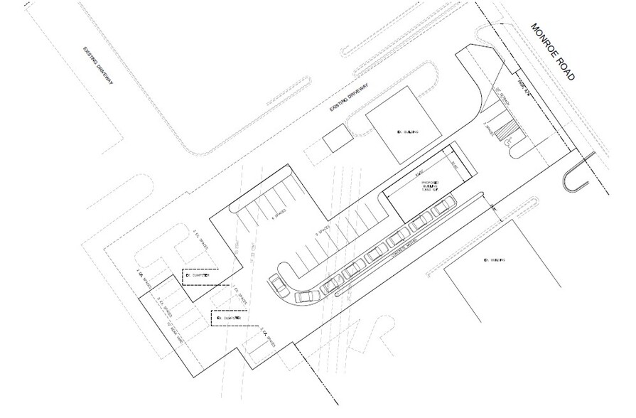 9112 Monroe, Charlotte, NC for lease - Site Plan - Image 2 of 4