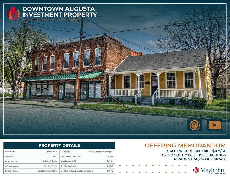 602-604 3rd St, Augusta, GA for sale - Building Photo - Image 1 of 120