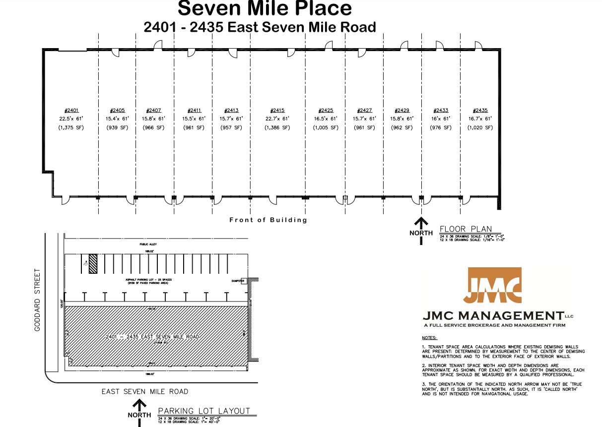 2401-2435 E 7 Mile Rd, Detroit, MI for lease Floor Plan- Image 1 of 1