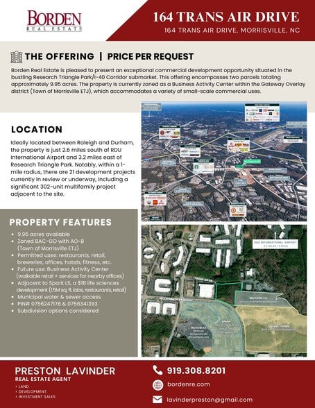 164 Trans Air Drive, Morrisville, NC for sale - Building Photo - Image 3 of 3