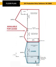 201 Production Dr, Yorktown, VA for lease Floor Plan- Image 1 of 1