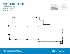 2000 CentreGreen Way, Cary, NC for lease Floor Plan- Image 1 of 2