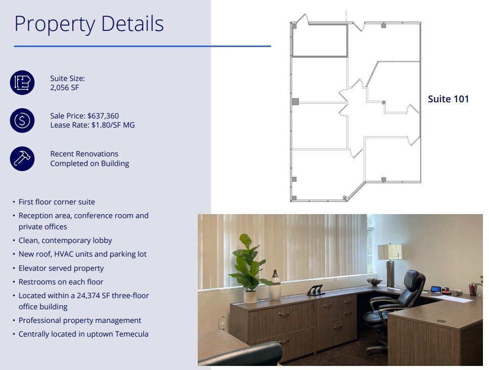 41707 Winchester Rd, Temecula, CA 92590 - Unit 101 -  - Floor Plan - Image 1 of 1