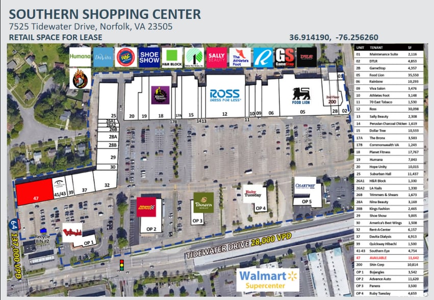 7519-7525 Tidewater Dr, Norfolk, VA for lease - Building Photo - Image 1 of 6