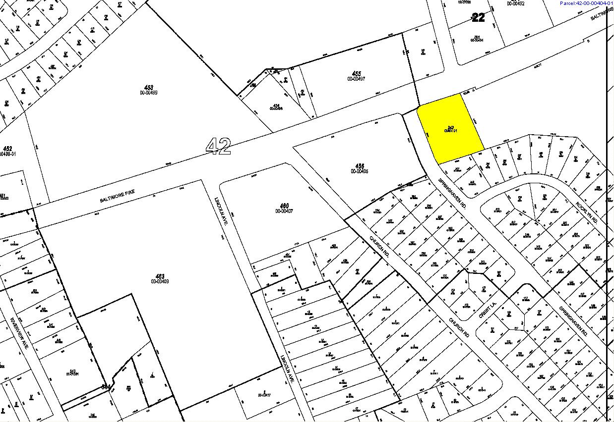 891 Baltimore Pike, Springfield Township, PA for sale Plat Map- Image 1 of 1