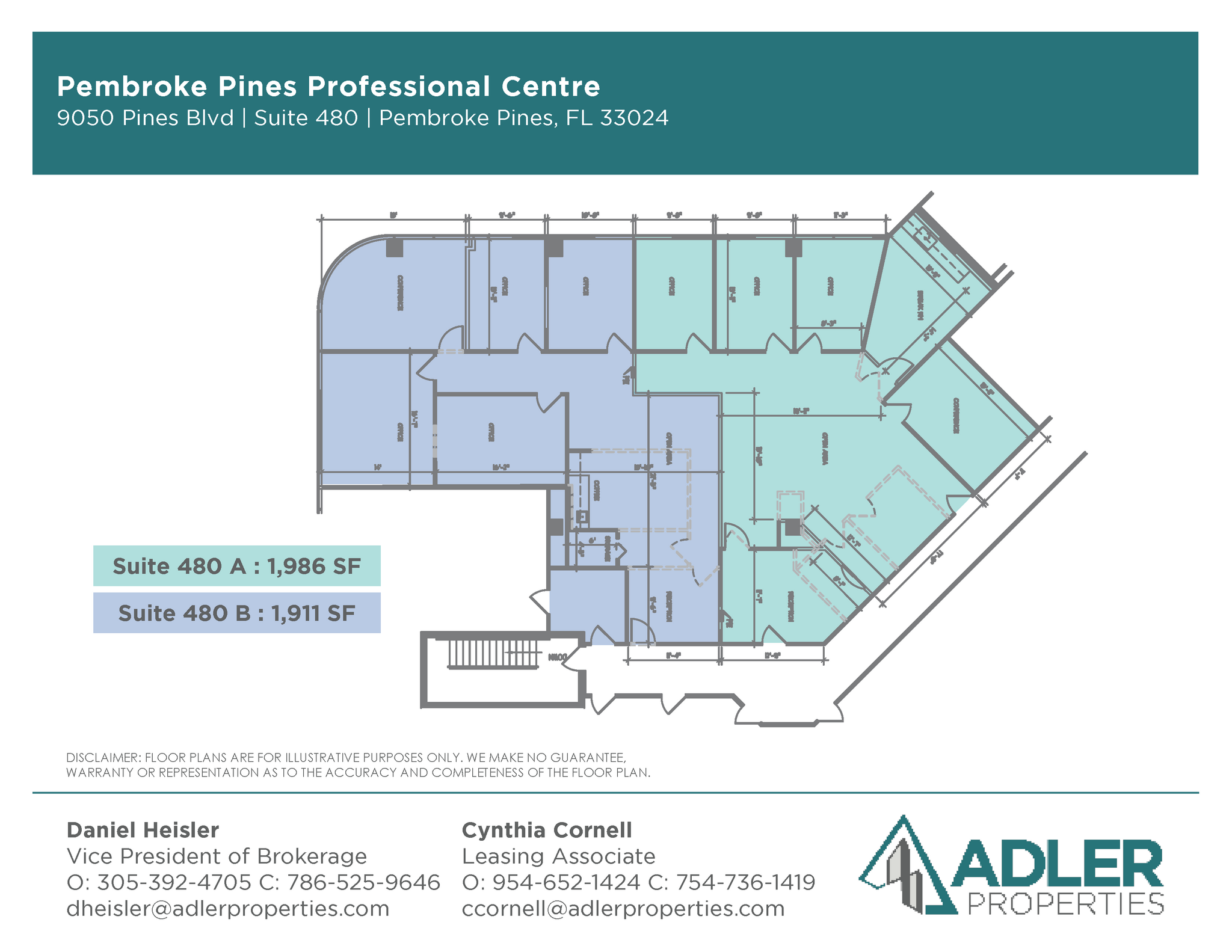 9050 Pines Blvd, Pembroke Pines, FL for lease Floor Plan- Image 1 of 6