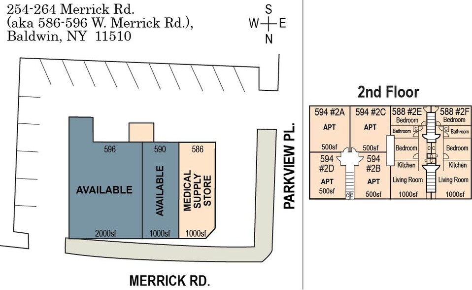 586-596 Merrick Rd, Baldwin, NY for lease - Building Photo - Image 2 of 6