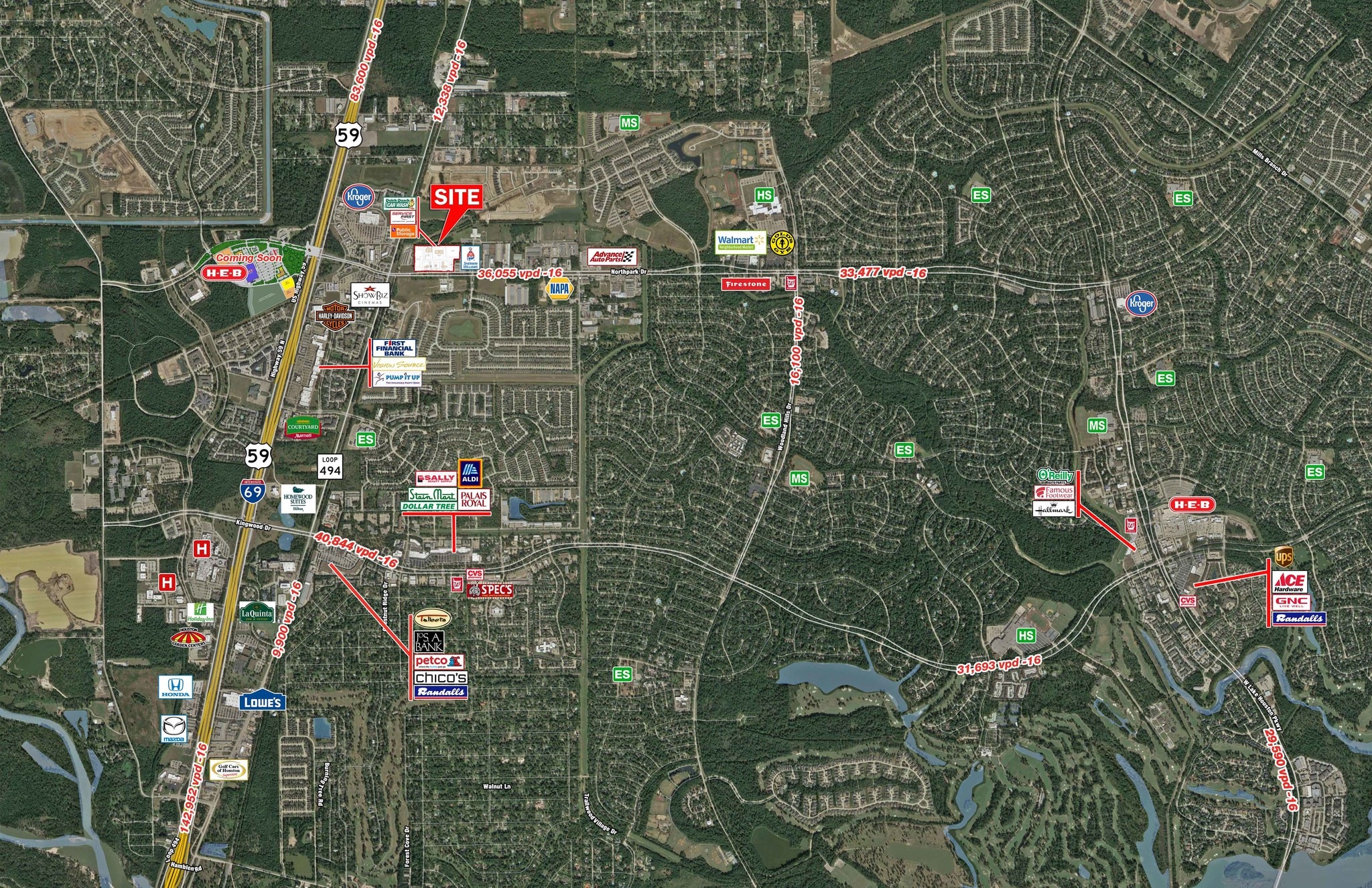 NEC Northpark Drive & Tx 494 Loop, Kingwood, TX 77339 Commercial Pad