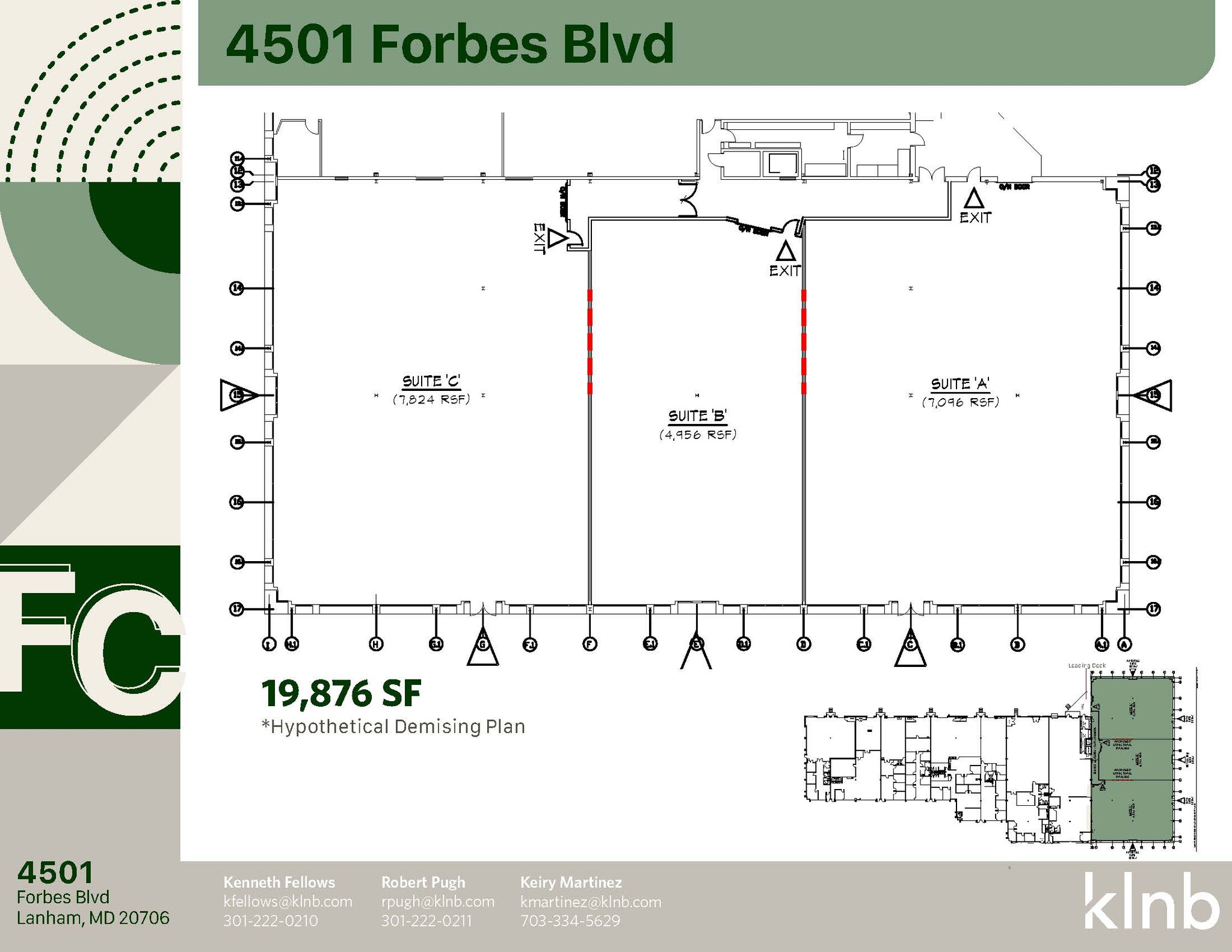 4501 Forbes Blvd, Lanham, MD for lease Floor Plan- Image 1 of 2