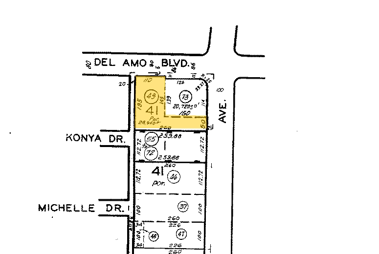 4642 Del Amo Blvd, Torrance, CA for sale - Plat Map - Image 1 of 1