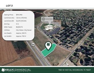 More details for TBD W 84 Lot 3 hwy, Mcgregor, TX - Land for Sale
