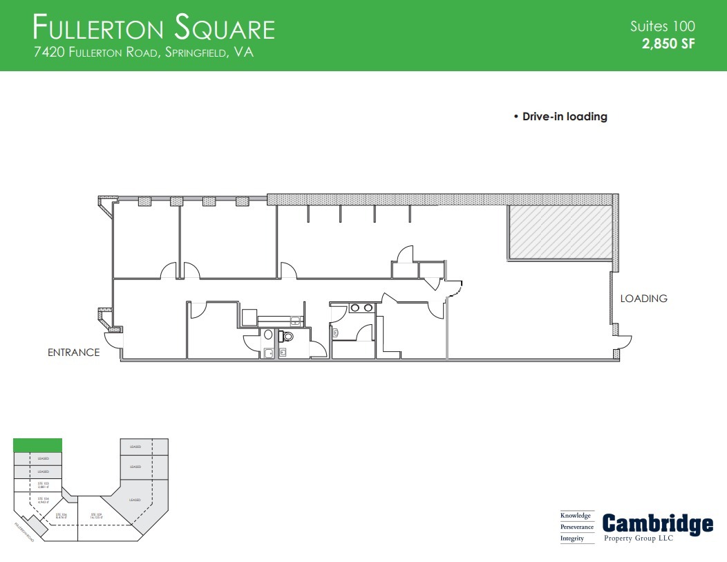 7420 Fullerton Rd, Springfield, VA for lease Floor Plan- Image 1 of 1