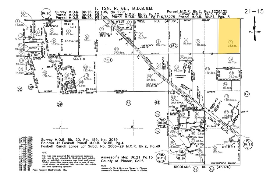 725 W Wise Rd, Lincoln, CA for sale - Plat Map - Image 1 of 1