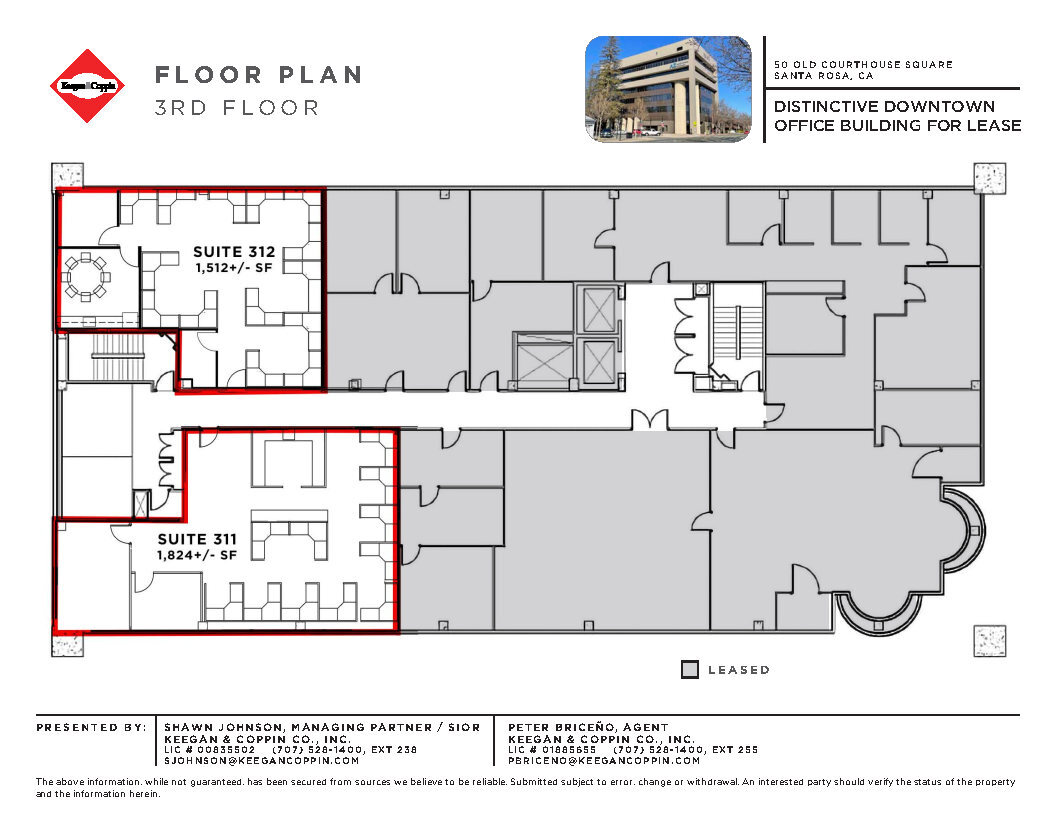 50 Old Courthouse Sq, Santa Rosa, CA for lease Floor Plan- Image 1 of 4