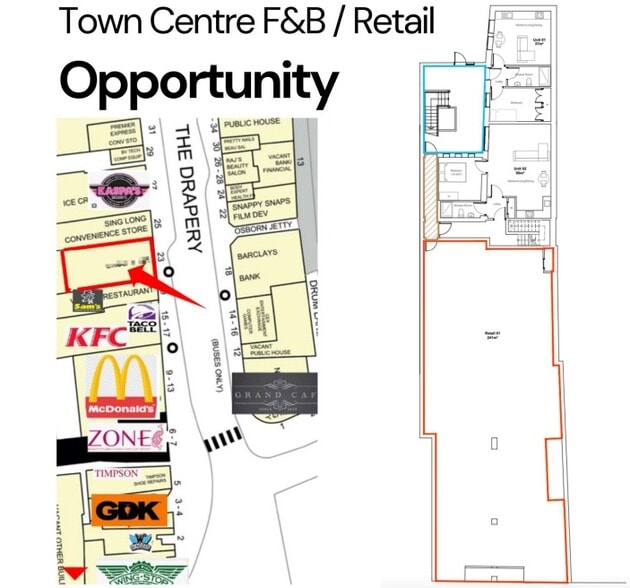 21-23 Drapery, Northampton for lease - Floor Plan - Image 2 of 2