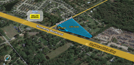 Normandy Boulevard, Jacksonville, FL - aerial  map view