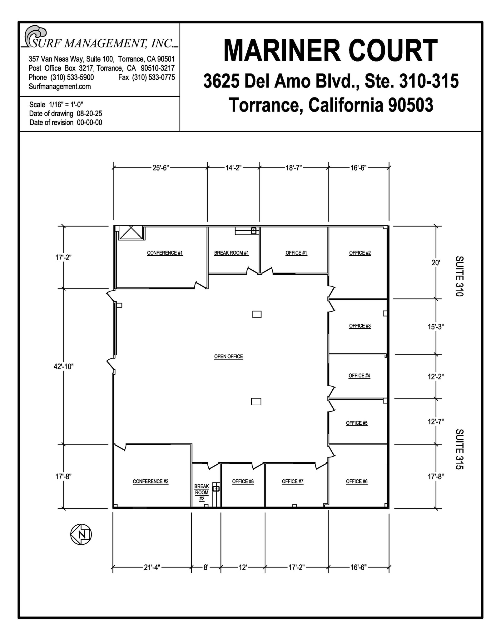 3625 Del Amo Blvd, Torrance, CA for lease Floor Plan- Image 1 of 2