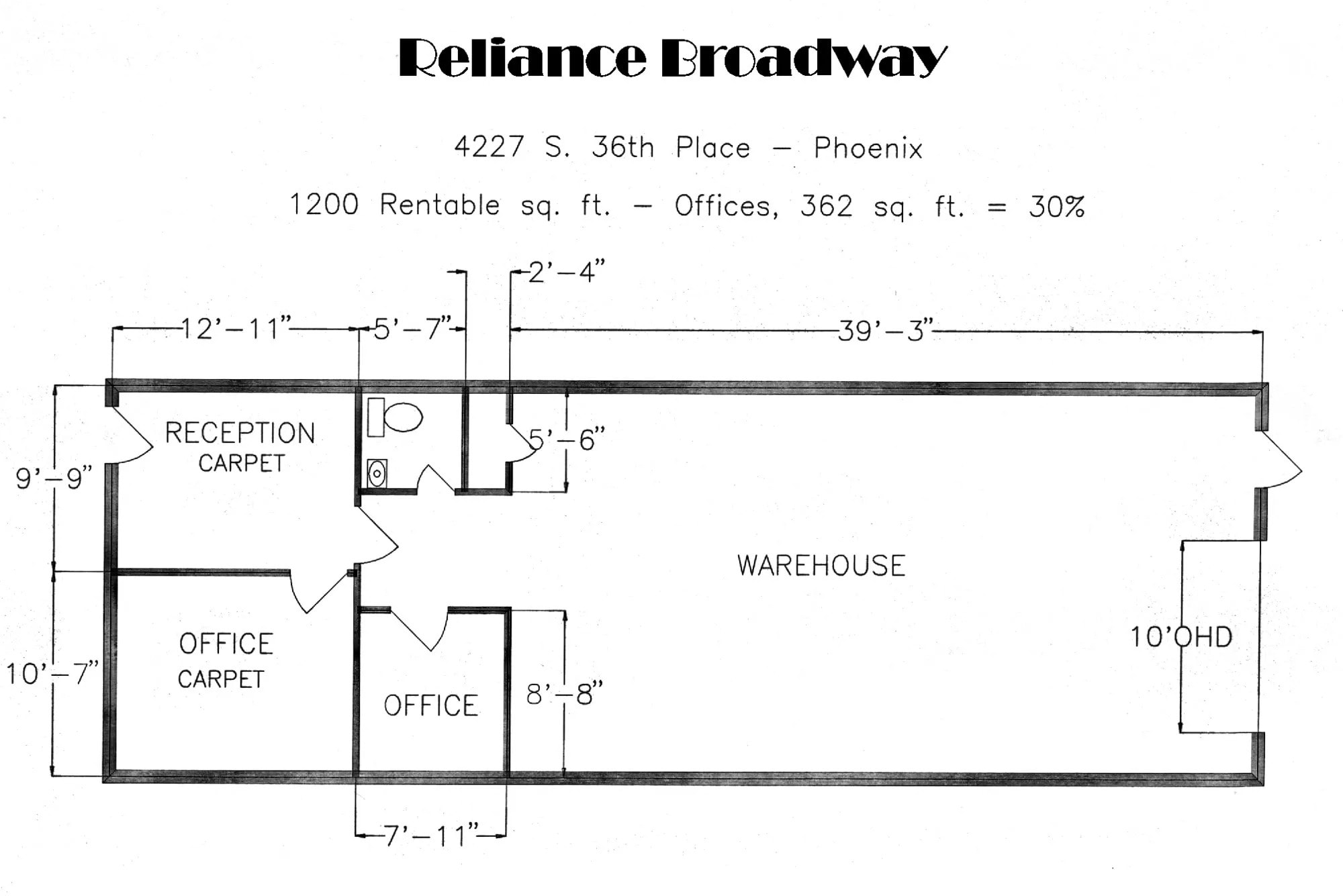 4208-4248 S 36th Pl, Phoenix, AZ for lease Floor Plan- Image 1 of 1