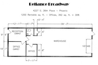 4208-4248 S 36th Pl, Phoenix, AZ for lease Floor Plan- Image 1 of 1