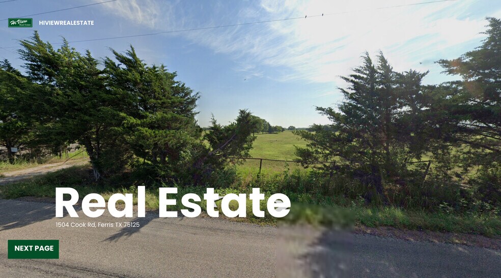 1504 Cook rd, Ferris, TX for sale - Primary Photo - Image 1 of 3