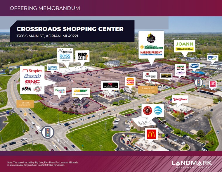 1366-1392 S Main St, Adrian, MI for sale - Building Photo - Image 1 of 1