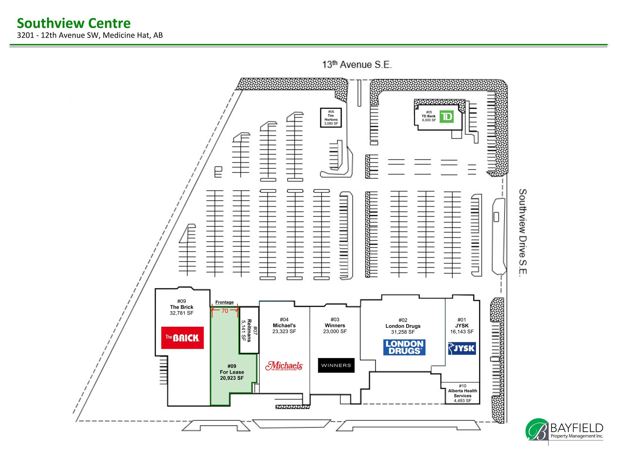 3201 13th Ave SE, Medicine Hat, AB for lease Site Plan- Image 1 of 10