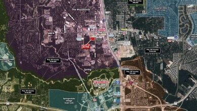 24901 Budde Rd, The Woodlands, TX - aerial  map view