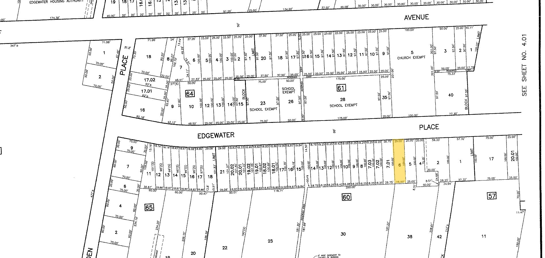 51 Edgewater Pl, Edgewater, NJ for sale Plat Map- Image 1 of 1