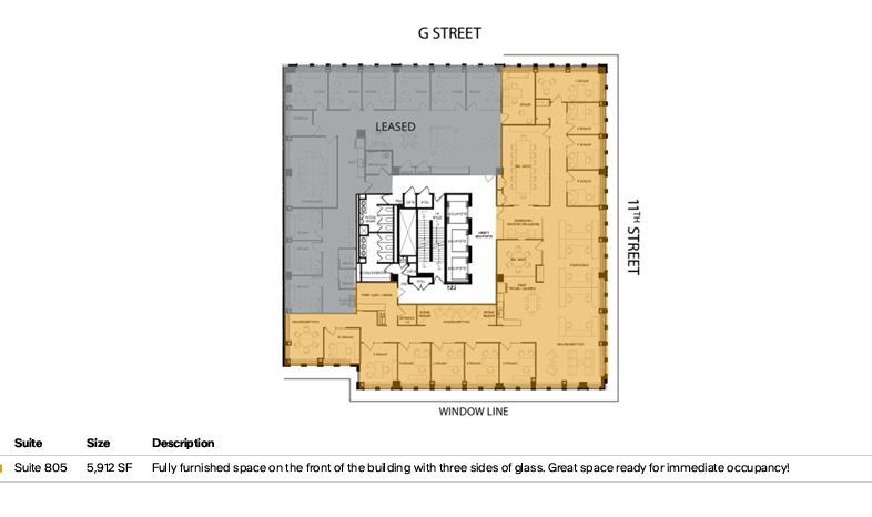 1100 G St NW, Washington, DC for lease Floor Plan- Image 1 of 1